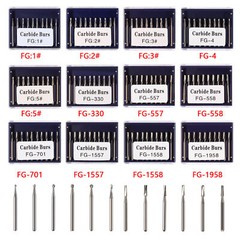 10-100 US Dental Fast High Speed Handpiece Burs Round Tungsten Carbide FG Bur po