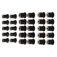 Rubberized Brass Nuts Neoprene Well Nuts Various Sizes High Strength Rubber
