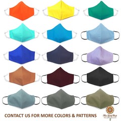 Fabric Face Mask Cotton Reusable Washable Adult Unisex Handmade in USA – Colors