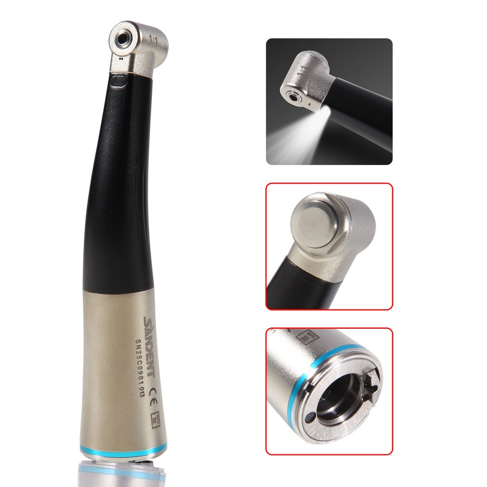 1-10* Dental 1:1 LED Fiber Optic Contra Angle Handpiece fit E-Type Motor