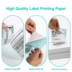 500/1000 4″x6″ Fanfold Direct Thermal Shipping Labels for Zebra & Rollo Printers