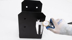 4PACK 8×8 Post Base Bracket for Pergola, Black Powder Coated Steel with Standoff
