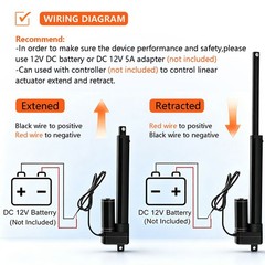 DC 12V Linear Actuator with Remote 3000N 660lb 2″~ 40″ Heavy Duty Waterproof