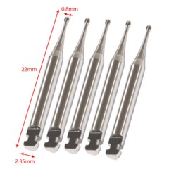 5 Pcs/Pack Dental RA Round Carbide Bur For Slow Speed Latch Type RA 1#- RA 8# Y
