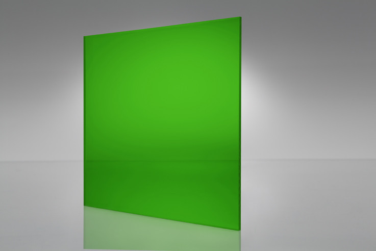 Green Transparent Acrylic Plexiglass sheet 1/16″ x 5.5″ x 5.5″ #2092