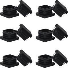 1 1X1 Square Tube End Cap Plastic Plugs 12 Pack, 1X1 1 Inch Square Tubing Plug 1