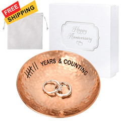 CEELGON 7th Wedding Anniversary Copper Gifts 4″ Engraved 4 Inch, 7 Years