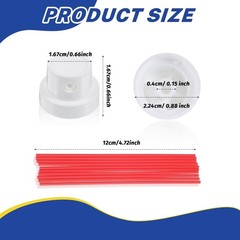 Replacement Spray Can Straws and Nozzles Set – 10 Straws & 5 Nozzles Included