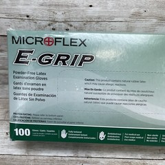 1 Box Microflex E-Grip L970 Powder-Free Latex Exam Gloves 100/Box Size: XSMALL