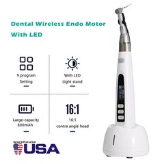 Dental Wireless Cordless LED Endo Motor 16:1 Handpiece Root Canal Treatment