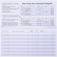 24 PCS Check Registers for Personal Checkbook Easy to Read Transaction Ledgers