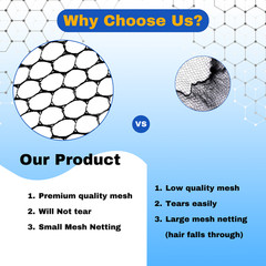 Premium Mesh Nylon Hairnets 100pcs Latex & Lint Free for Medical/Food Service
