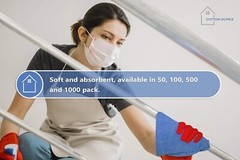 100 INDUSTRIAL SHOP RAGS / CLEANING TOWELS BLUE WITH 10 FREE SHOP TOWELS