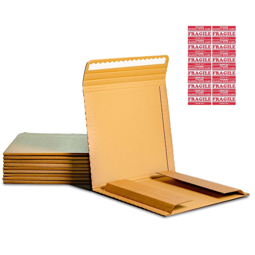 Vinyl Record Shipping Boxes (10pk)  LP Mailer  Holds 1 – 8 12 inch Records