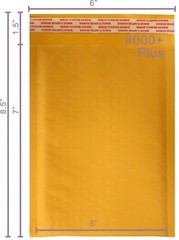 Yens® 500 #000+Plus Kraft Bubble Padded Envelopes Mailers 5 X 7 extra large