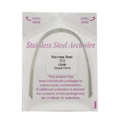 100PCS Orthodontic Stainless Steel Arch Wire Ovoid Form Round Rectangular Squre
