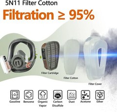 10/20/50Pcs 5N11 Cotton Filter Replacement For 6200 6800 7502 Respirator Filters