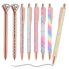 Pen Gifts for Women, 8 Pcs Unique Metal Bling Ballpoint Pens with Black Ink O…