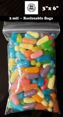 3″ x 6″ Clear Zip Seal Plastic Bags 2Mil Jewelry Pill Zipper Top Lock Baggies