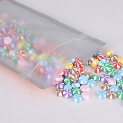 100 Matte Blue Mylar Foil Semi-Clear Window Resealable Zip Seal Food Pouch 3×5″