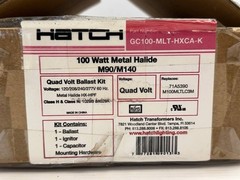 NEW IN BOX Hatch GC100-MLT-HXCA-K 100W METAL HALIDE BALLAST 120-277V Pulse Start