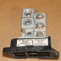 One Square D H-200-SN Series E1, 200 Amp, Service Ground Lug AS Shown