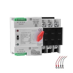 100Amp AC110V Automatic/Manual Transfer Switch 3P 50/60Hz, 3POLE 100A Mini AT…