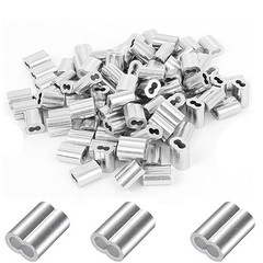 200 Pcs Aluminum Crimping Loop Sleeve 1/16″,Cable Crimp Ferrules for Wire…