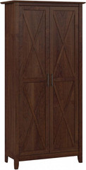 Bush Key West Tall Storage Cabinet in Bing Cherry – Stylish & Functional