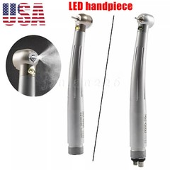 Dental High Speed LED Handpiece Standard Head Push E-Type 2/4Hole *US Stock*