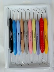 Dental Composite Filling Instruments LM Set Silicone Handle Colorful 10 Pcs