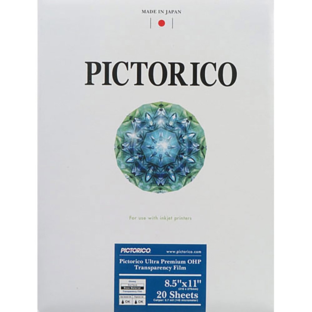 Pictorico TPS100, Ultra Premium Over Head Projector Transparency Inkjet Film, 18