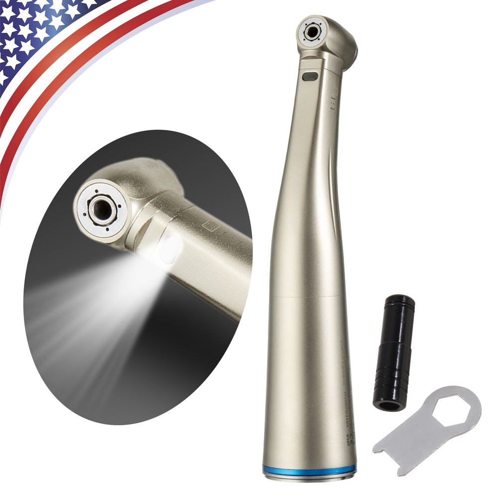 Dental 1:5 1:1 Fiber Optic LED Contra Angle Electric Handpiece Fit KaV NSK COXO
