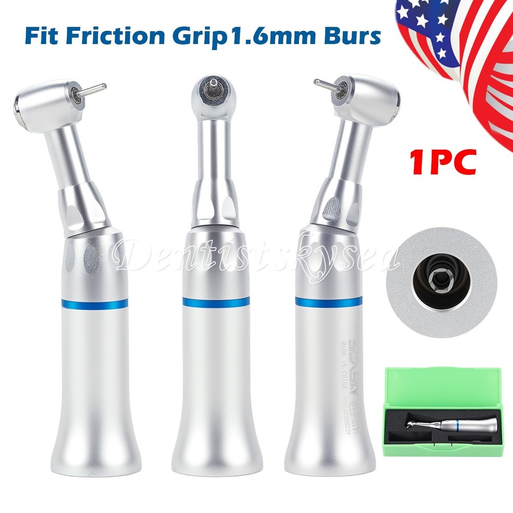 Dental Low Speed Handpiece Push Button Fit FG 1.6mm Burs Contra Angle