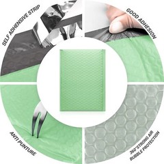 Green Poly Bubble Padded Shipping Mailers #000 #00 #0 #CD #1 #2 #3 #4 #5 #6 #7