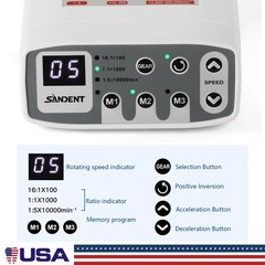 SANDENT Dental Brushless LED Electric Micro Motor 1:5 /1:1 / 1:4.2 LED Handpiece