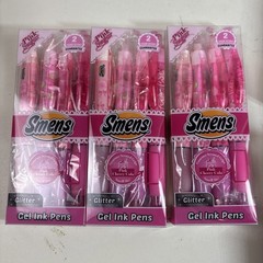 SMENS Pink Cherry Cola Scented Glitter Gel Ink Pen 4 Pack Brand New Lot of 3