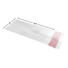 UOFFICE Clear Resealable Cellophane Bags, 2″ x 4.3″ 1.2 Mil