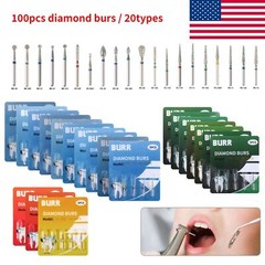 Dent Diamond Burs for fit High Speed Handpiece Medium FG 1.60mm 20 fixed types