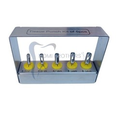 GERMAN Dental Implant Tissue Punch Kit 5pcs set FREE Bur Holder