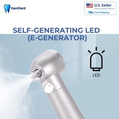 GemDent Fiber Optic E-generator LED High Speed Handpiece 4 Hole with Warranty
