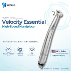 GemDent Fiber Optic E-generator LED High Speed Handpiece 4 Hole with Warranty