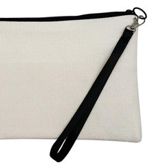 10 Pack 6.3in x 9in White Linen Fabric Handbag Sublimation Blanks Cosmetic Bags