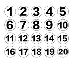 ID Number Decal Sheet 1-20 Number Decal for Laundromat Washer Dryer Waterproof