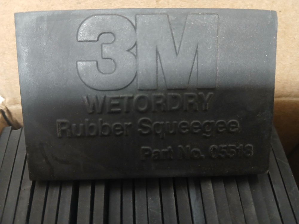 50× 3M 05518 Wetordry Rubber Squeegee, Automotive, 2X3in, Pk50, Professional Use