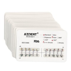 20 Packs AZDENT Dental Orthodontic Brackets Braces Standard Roth.022″ Hooks 345