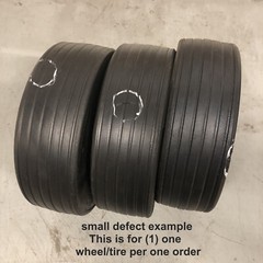 10″x3.25″ Solid Finish Mower Wheel with 3/4″ID $Discount Price with small defect
