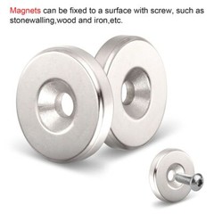 Lot Countersunk Ring Round Disc Strong Neodymium Magnets Rare Earth with Hole