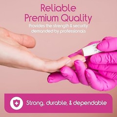 Rose Pink Nitrile Exam Gloves – Fast Ship – Powder & Latex Free (Medical Grade)