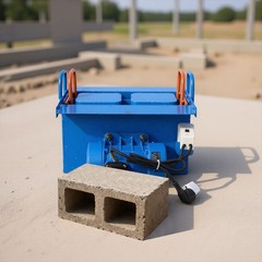 110V 550W Hollow Block Making Machine 2 Holes Brick Size 15.74X7.87X7.87inch